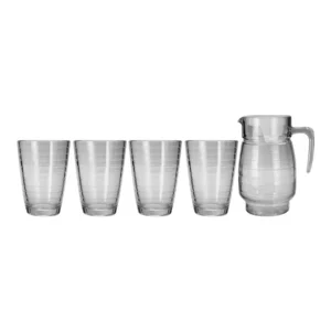 Set Jarra Vidrio + 4 Vasos
