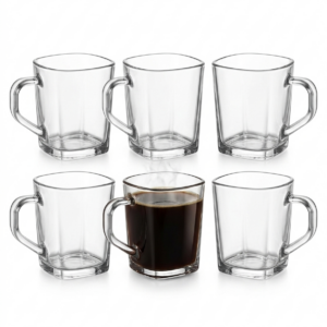 Set 6 Tazas de Vidrio 250 ml