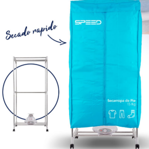 Secarropas de Pie Speed 15 Kg 1000W Azul 2 en 1